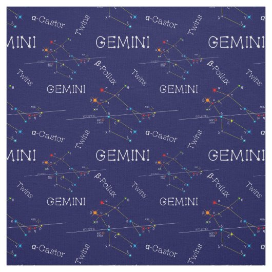 Tissu Zodiaque Gemini (Échantillon)