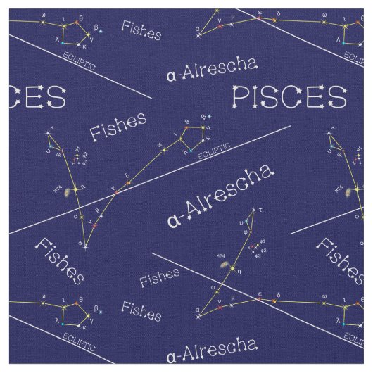 Tissu Zodiaque Pisces (Fermer)