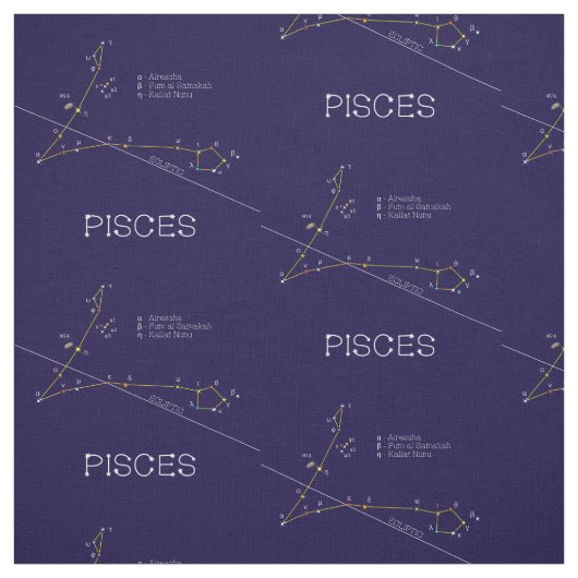 Tissu Zodiaque Pisces (Échantillon)
