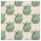 Tissu zombie d'halloween beige (Échantillon)