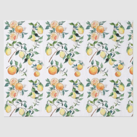 Tissue en Decoupage papier - Sinaasappels en citro (Voorkant)