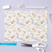 Tissue Paper (25cm x 38cm) - Rabbit With Balloons Tissuepapier (Craft)