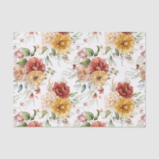 Tissue Paper (3) Gorgeous Red & Gold Peonies Tissuepapier