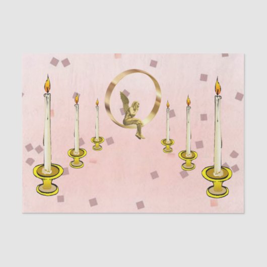 Tissue Paper Angel-kaarsen Tissuepapier (Voorkant)