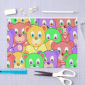 Tissue Paper Colorful Teddy Bear Tissuepapier (Craft)