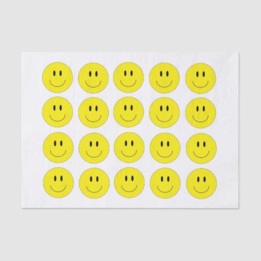 Tissue Paper "Happy Face" Tissuepapier (Voorkant)