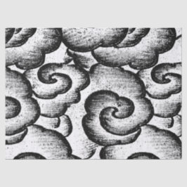 Tissue Paper JAPANESE CLOUDS IN BLACK Tissuepapier