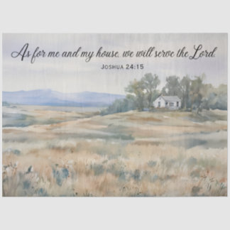 Tissue Paper - Joshua 24:15 - A House on a Prairie Tissuepapier