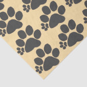 Tissue Paper - Polydactyl Paw Print on Beige Tissuepapier (Detail)
