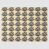 Tissue Paper - Polydactyl Paw Print on Beige Tissuepapier (Voorkant)