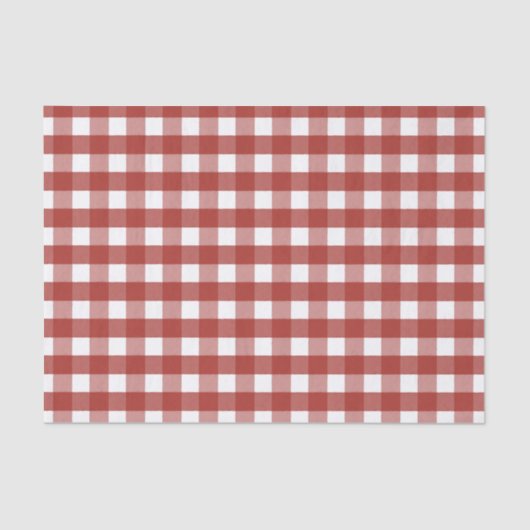 Tissue Paper Red and White Gingham Tissuepapier (Voorkant)