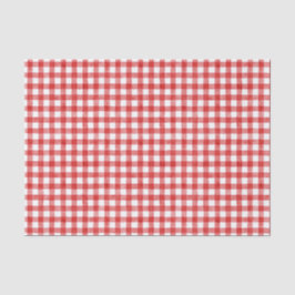 Tissue paper Red Waterverf Gingham Tissuepapier
