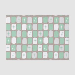 Tissue paper Retro Jade Starbursts Tissuepapier