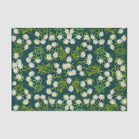 Tissue paper Swiss Edelweiss Mountain Flowers Tissuepapier (Voorkant)