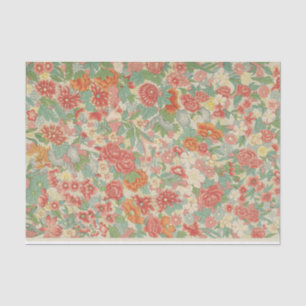 Tissue Paper William Morris Floral Orange Tissuepapier