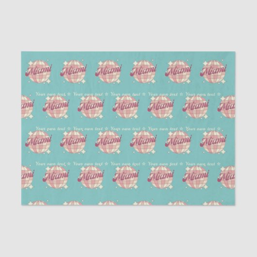 Tissue Papier geschenkverpakking Miami stad Florid (Voorkant)