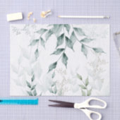 Tissue Papier | Groene botanische grijze Jade (Craft)