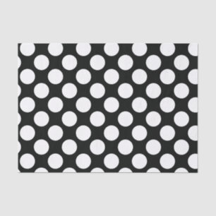 TISSUE PAPIER ♥︎ POLKA DOT ZWART-WIT ♥︎