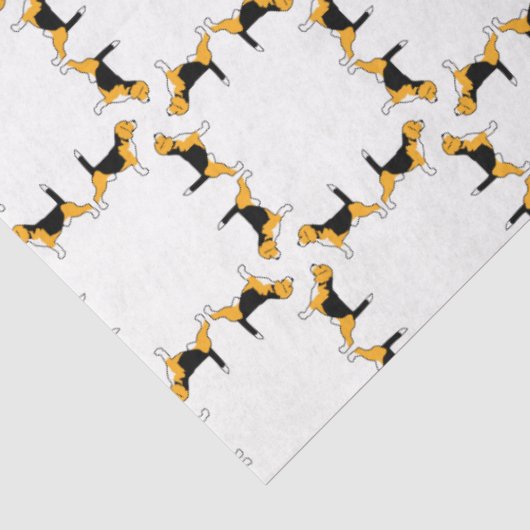 Tissuepapier Beagle honden (Detail)