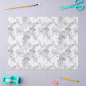 Tissuepapier Découpage - B/W Bloemontwerp (Craft)