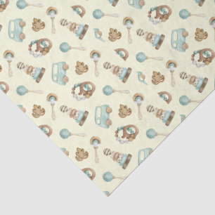 Tissuepapier Vintage Speelgoed Gele Achtergrond
