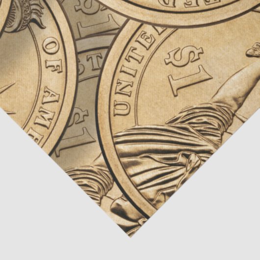 tissuepapier voor dollarmunten (Detail)