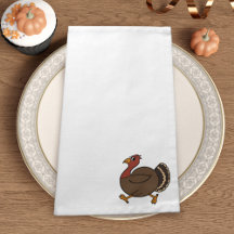 Drôle Thanksgiving Turquie serviettes en tissu