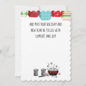 Tissus notions couture quilting carte de Noël (Dos)