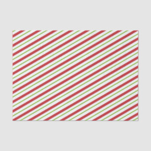 TISSYPAPIER ROOD EN GROEN GESTREEPT TISSUEPAPIER
