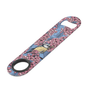 Tit birds dans le jardin lilas