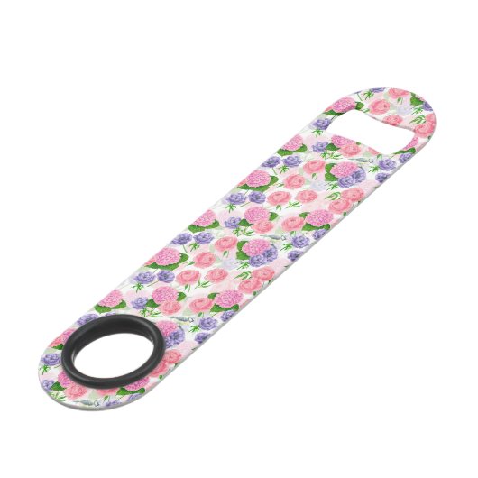 Tit-vogel en -bloemen speed flessenopener (Voorkant Gekanteld)