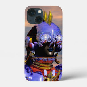 TITAN CYBORG PORTRAIT Blue Science Fiction, Scifi iPhone 13 Mini Hoesje