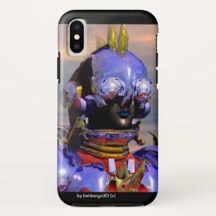 TITAN CYBORG PORTRAIT Blue Science Fiction, Scifi iPhone XS Hoesje