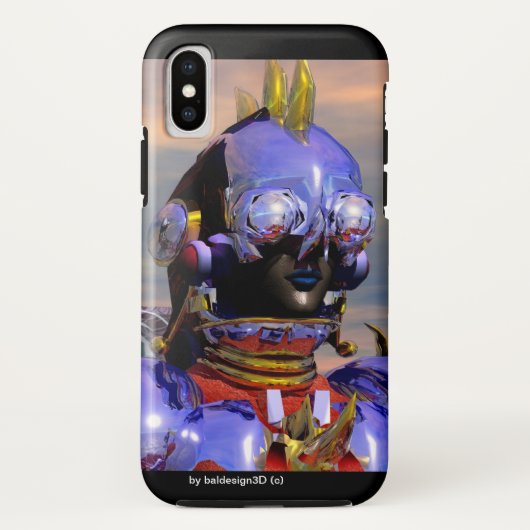 TITAN CYBORG PORTRAIT Blue Science Fiction, Scifi Case-Mate iPhone Case (Achterkant)