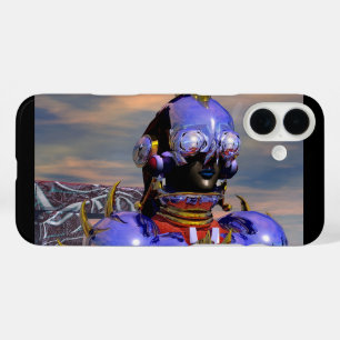 TITAN CYBORG PORTRAIT Blue Science Fiction, Scifi iPhone 16 Plus Hoesje