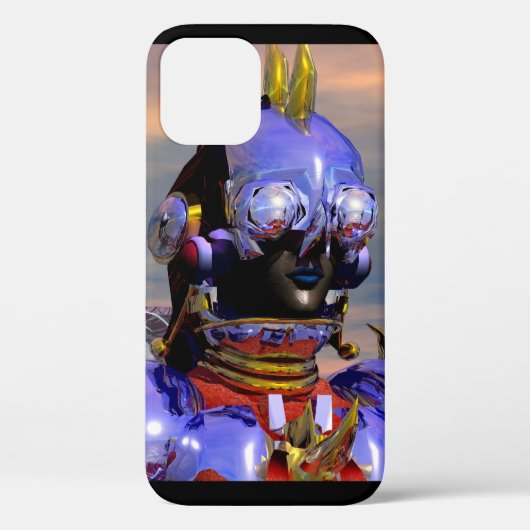 TITAN CYBORG PORTRAIT Blue Science Fiction, Scifi Case-Mate iPhone Case (Achterkant)