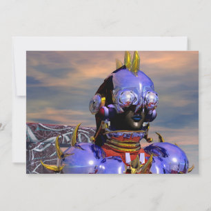 TITAN CYBORG PORTRAIT Blue Science Fiction,Scifi Kaart