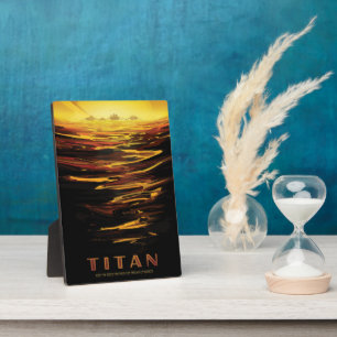 Titan grootste maan van de planeet Saturnus Fotoplaat