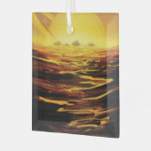 Titan grootste maan van planeet Saturnus Glas Ornament (Voorkant links)