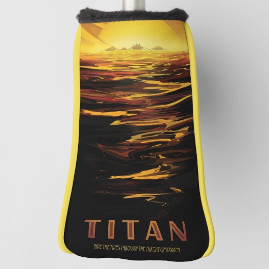 Titan grootste maan van planeet Saturnus Golfheadcover (Draai 90)