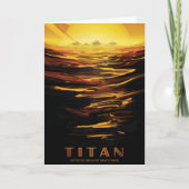 Titan grootste maan van planeet Saturnus Kaart (Voorkant)
