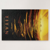 Titan grootste maan van planeet Saturnus Legpuzzel (Horizontaal)