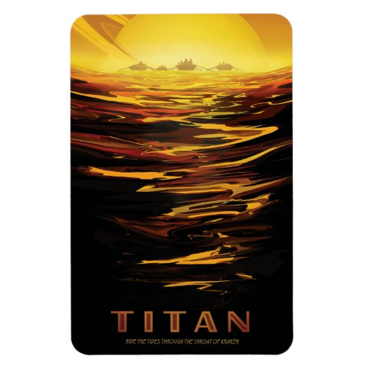 Titan grootste maan van planeet Saturnus Magneet (Verticaal)