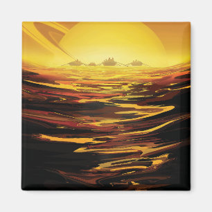 Titan grootste maan van planeet Saturnus Magneet