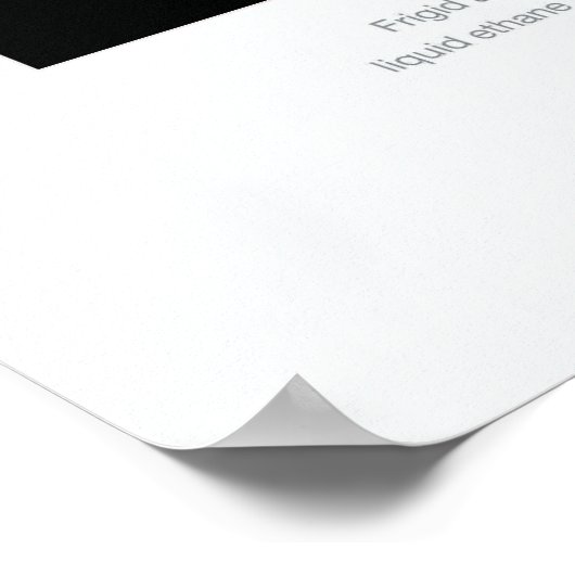 Titan grootste maan van planeet Saturnus Poster (Hoek)