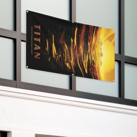 Titan grootste maan van planeet Saturnus Spandoek (Buitenkant Gebouw)