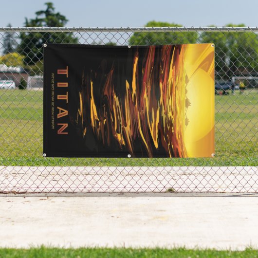 Titan grootste maan van planeet Saturnus Spandoek (Insitu)