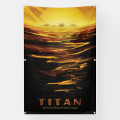 Titan grootste maan van planeet Saturnus Spandoek (Verticaal)