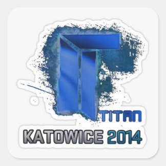Titan holo vierkante sticker