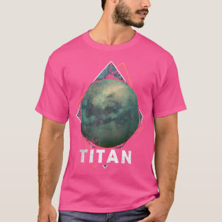 Titan Moon Saturn Planeet Zonnestelsel Astronomie T-shirt